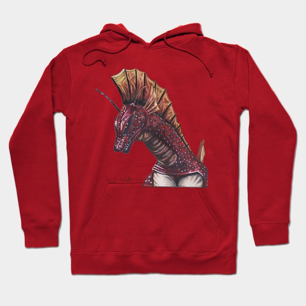 Titanosaurus Portrait Hoodie by schultzstudio